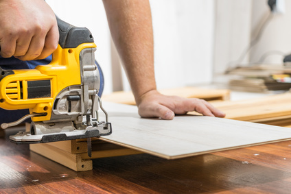 Découpe d'un parquet