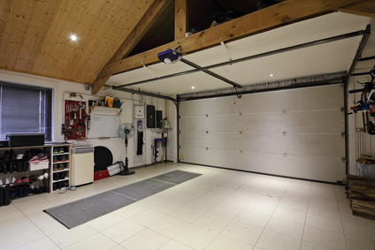 Garage avec carrelage