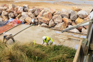 Coulage d'une dalle de béton