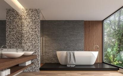 Salle de bains design avec baignoire